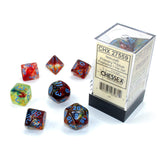 Chessex 7 Set Polyhedral Dice Nebula Primary Blue Luminary CHX27559 - Radar Toys