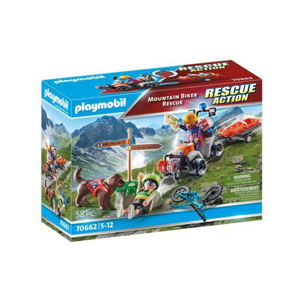 Playmobil Rescue Action Mountain Biker Rescue Building Set 70662 - Radar Toys