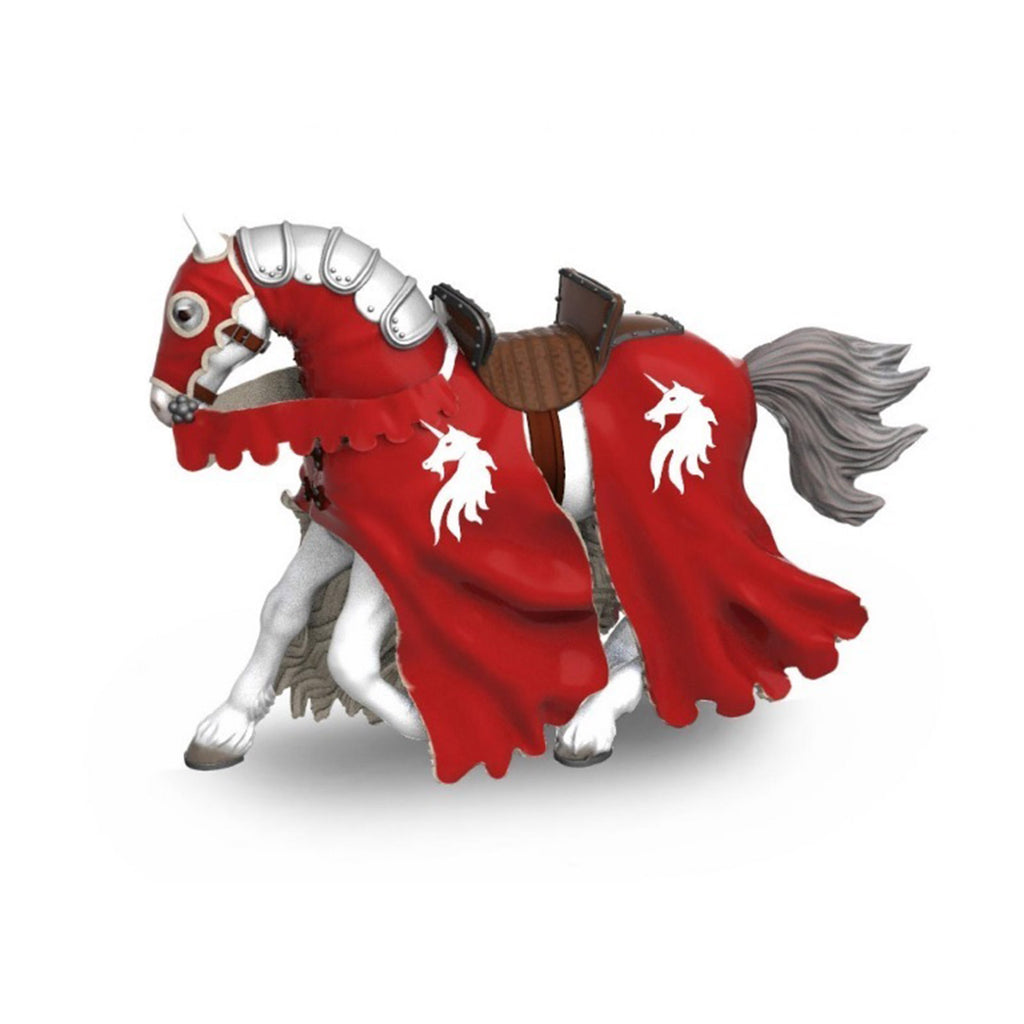 Papo Horse Of Red Knight Animal Figure 39781 - Radar Toys