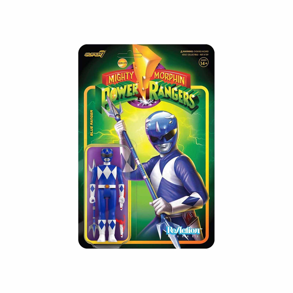 Super7 Mighty Morphin Power Rangers Blue Ranger Reaction Figure
