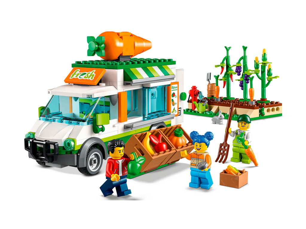 LEGO® City Farmers Market Van Building Set 60345 - Radar Toys