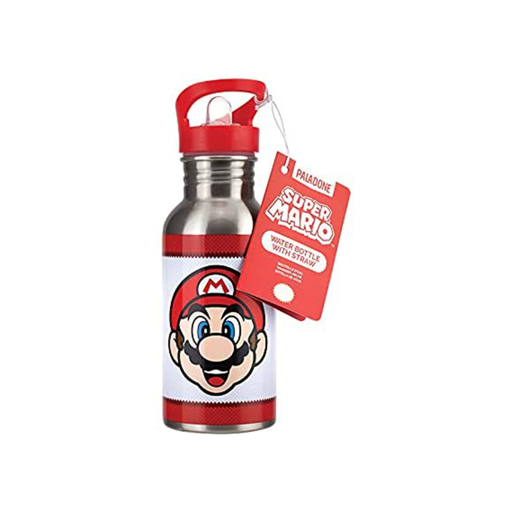 Nintendo Super Mario 16 Oz Metal Water Bottle