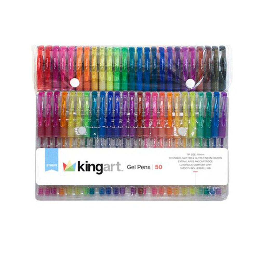 Kingart 50 Colored Gel Pens Art Set
