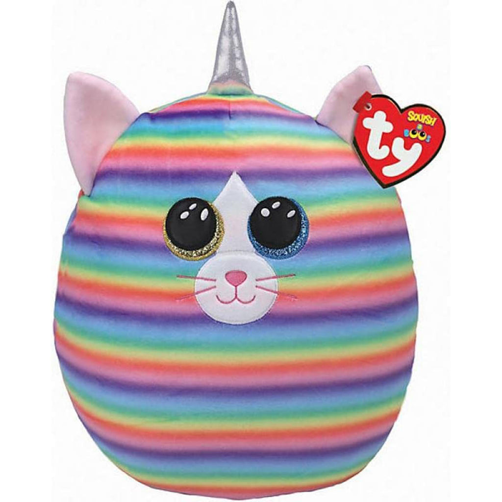 Ty Squish A Boos Heather Cat Rainbow 10 Inch Plush Figure