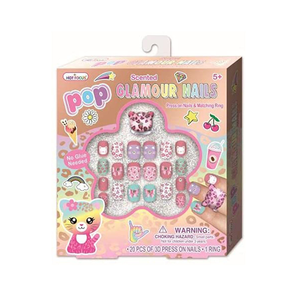 Hot Focus Pop Glamour Nails Leopard Set - Radar Toys