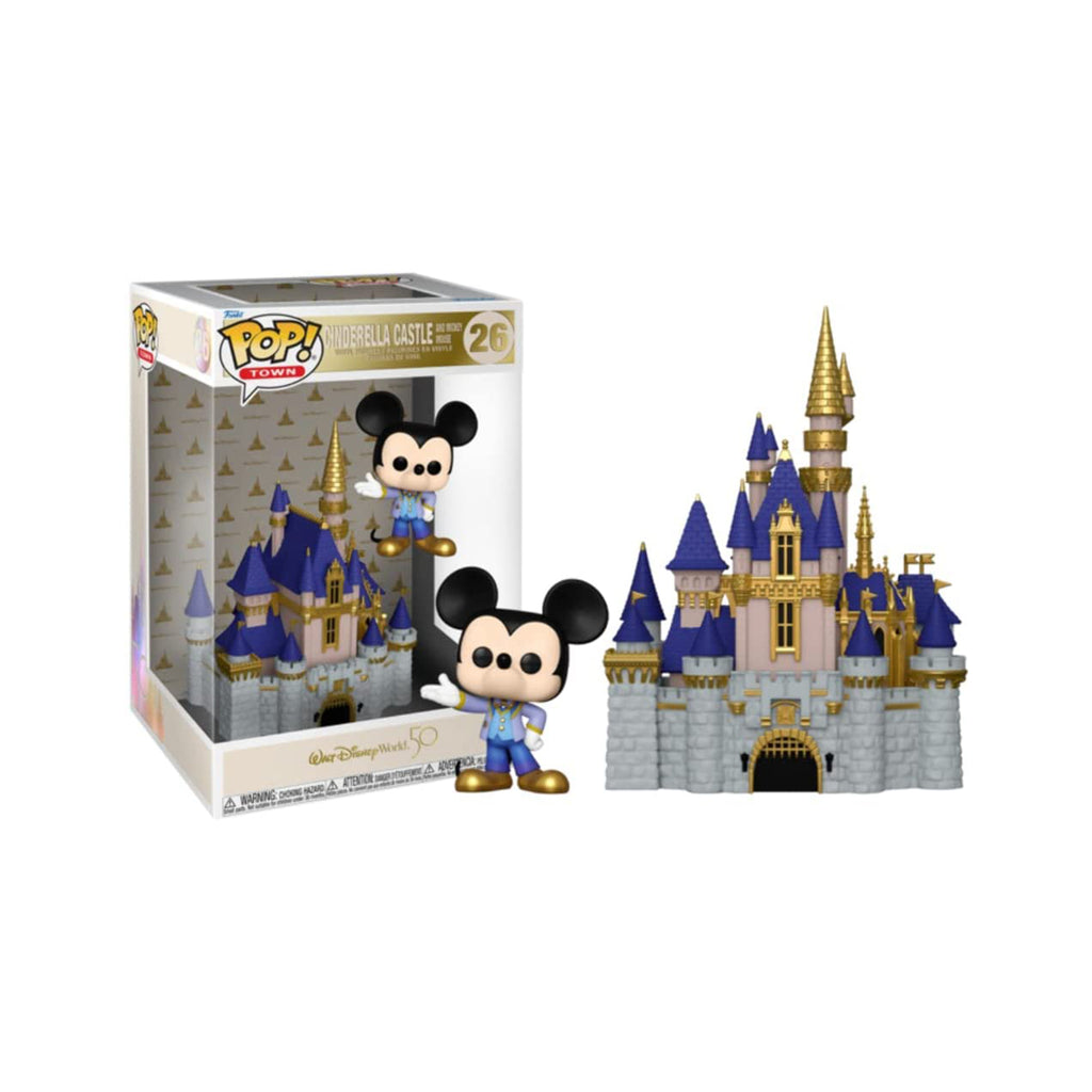 Funko Disneyworld 50th POP Town Cinderella Castle And Mickey Mouse Set