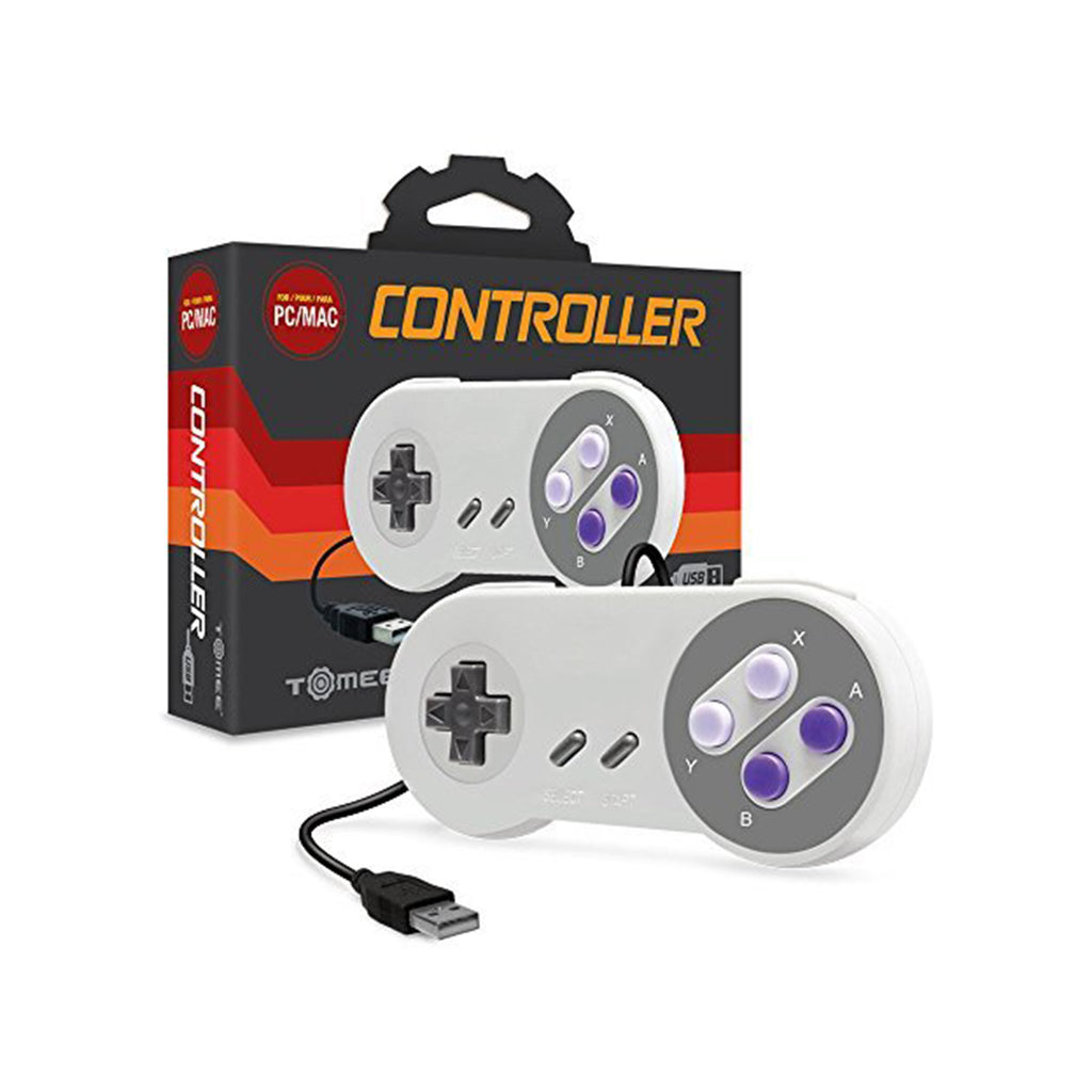 Tomee Scout Premium SNES USB Gray Wired Controller - Radar Toys