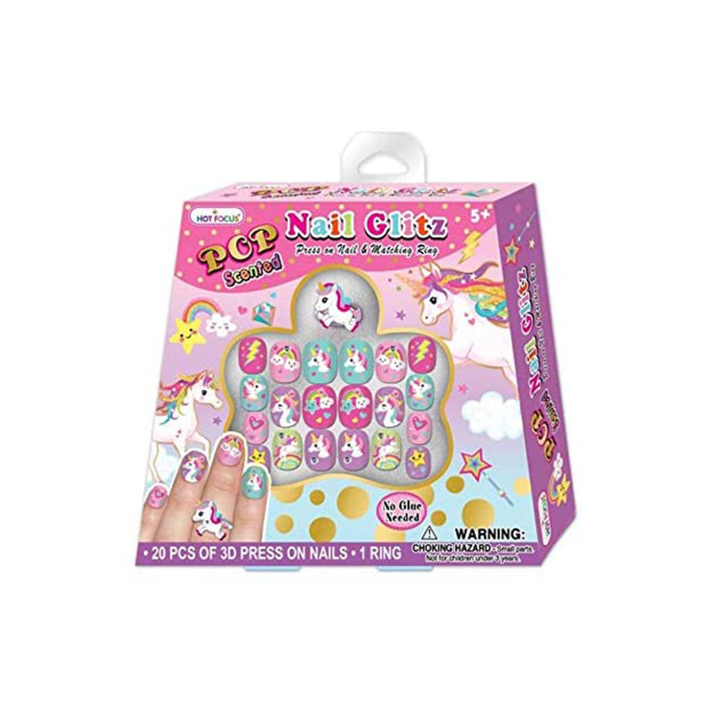 Hot Focus Scented Pop Nail Glitz Unicorn Set