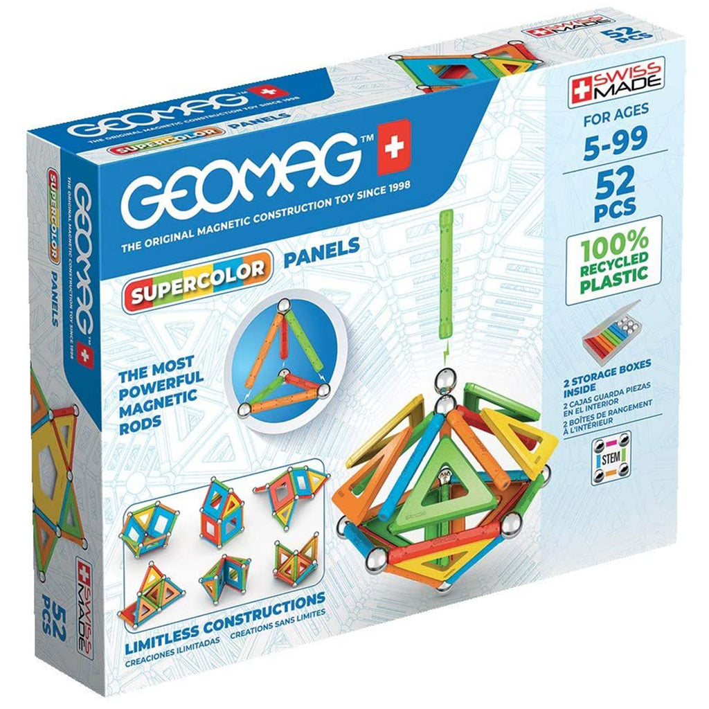 Geomag Supercolor Panels Recycled 52 Piece Building Set