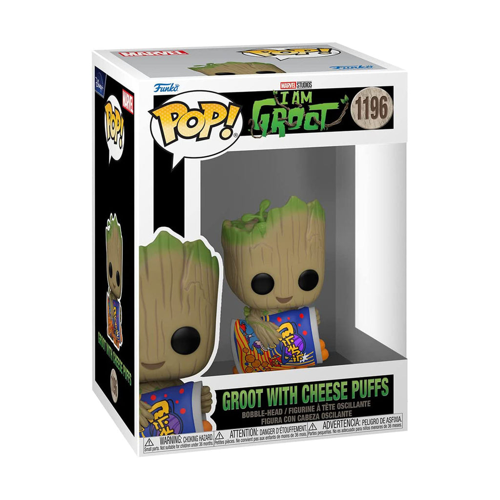 Funko Marvel I Am Groot POP Groot With Cheese Puffs Vinyl Figure