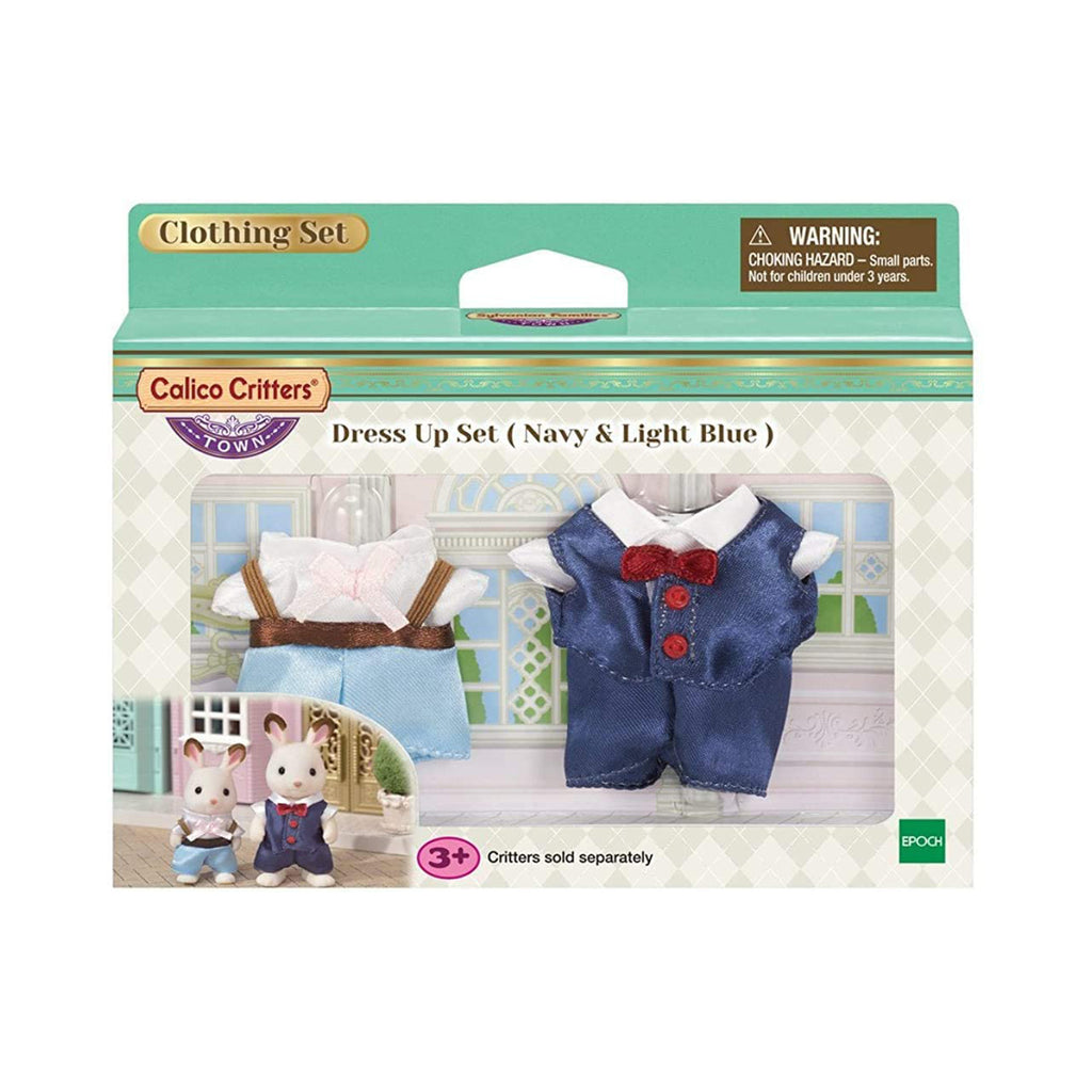 Calico Critters Navy And Light Blue Dress Up Set