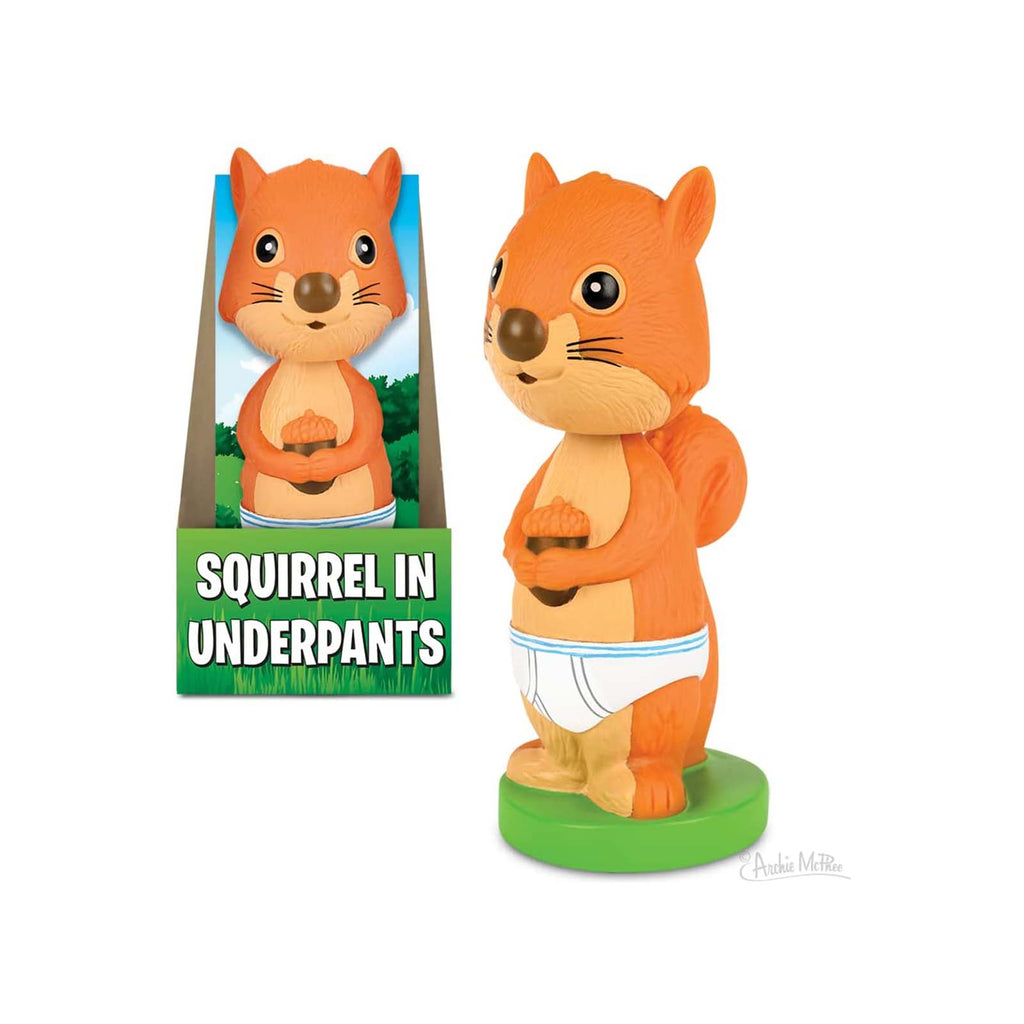 Archie McPhee Squirrel In Underpants Nodder Bobble Head Figure