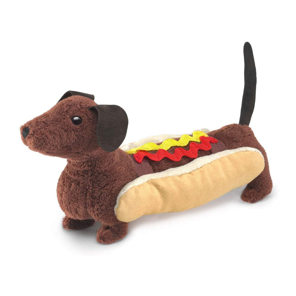 Folkmanis Hot Dog Finger Puppet Plush Figure