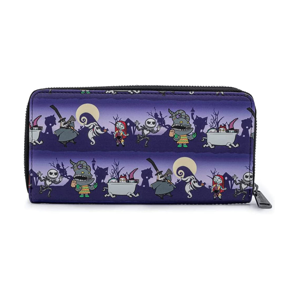 Loungefly Nightmare Before Christmas Halloween Line Zip Around Wallet