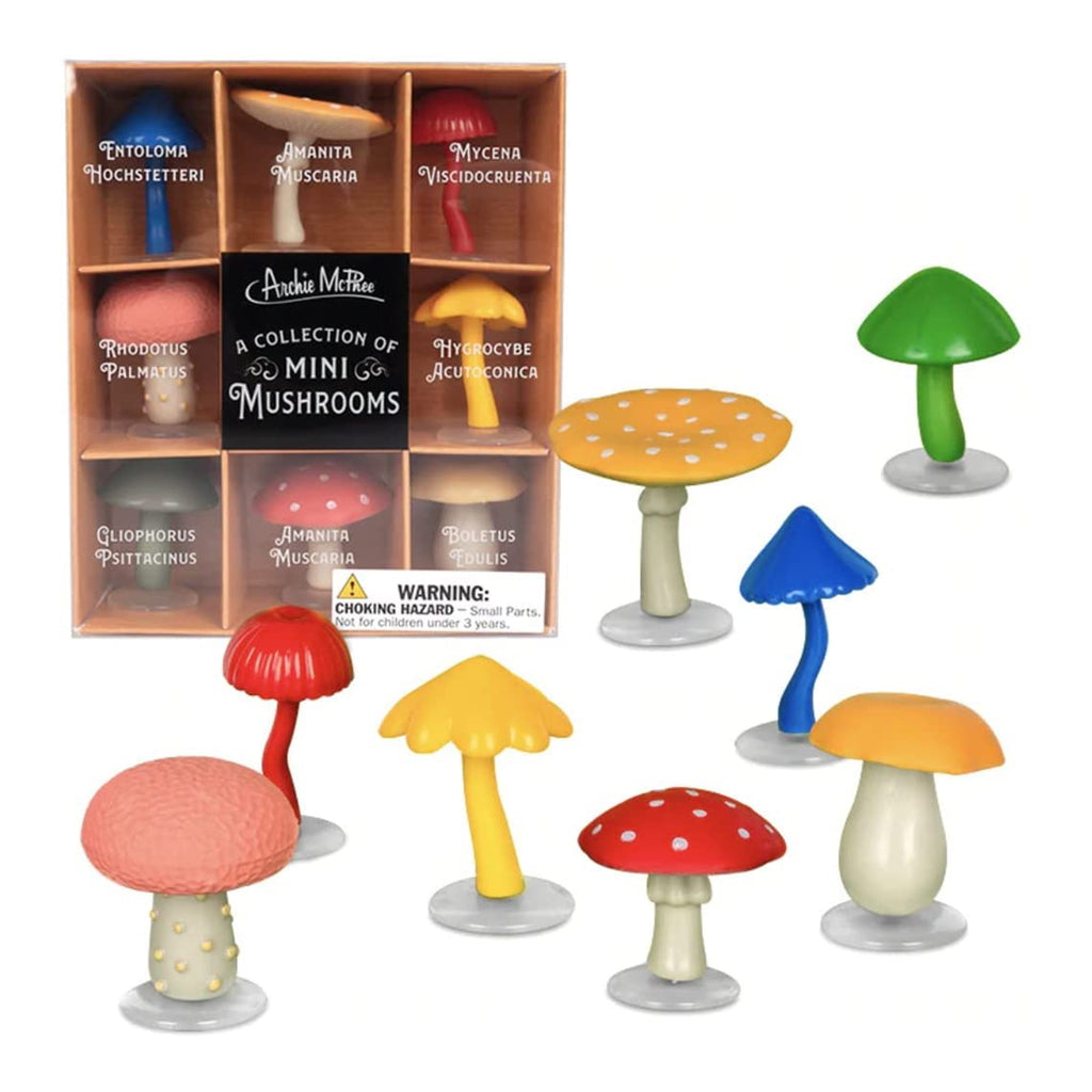 Archie McPhee Collection Of Mini Mushrooms Set