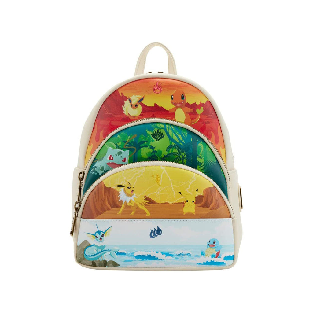 Loungefly Pokemon Elements Triple Pocket Mini Backpack - Radar Toys