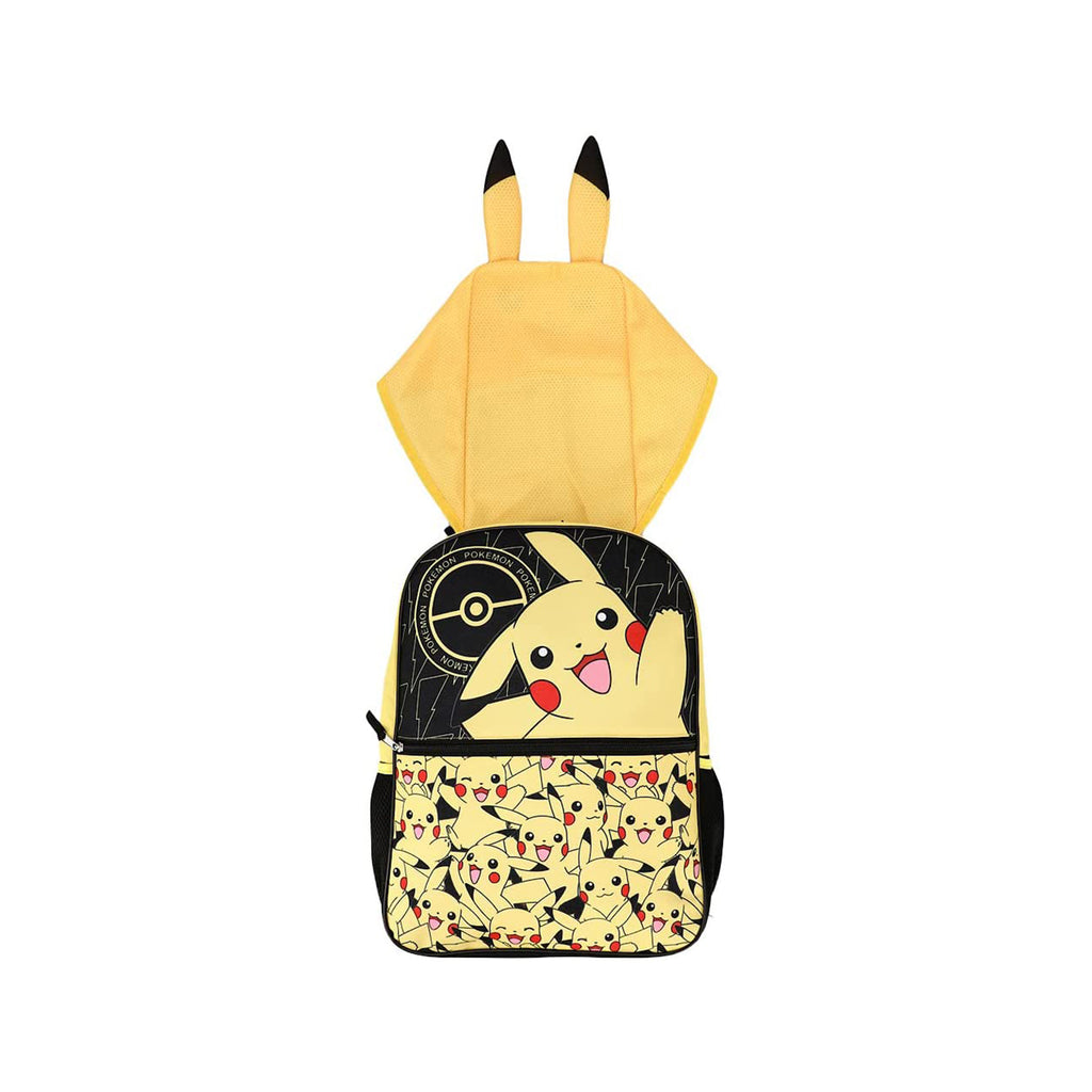 Bioworld Pokemon Pikachu Expressions Hooded Backpack