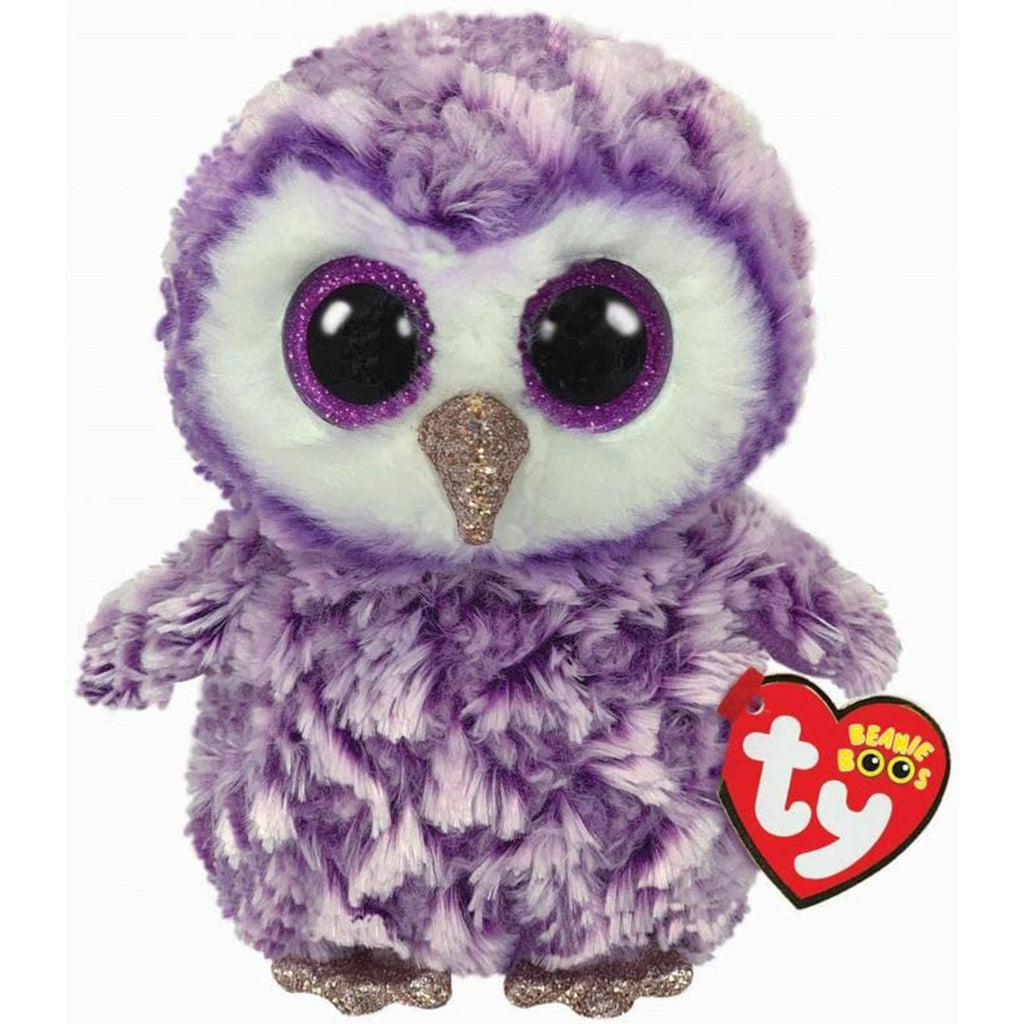 Ty Moonlight Owl Purple 7 Inch Plush Figure