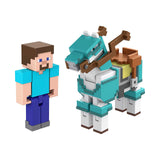 Minecraft Steve And Armored Horse Figure Set - Radar Toys
