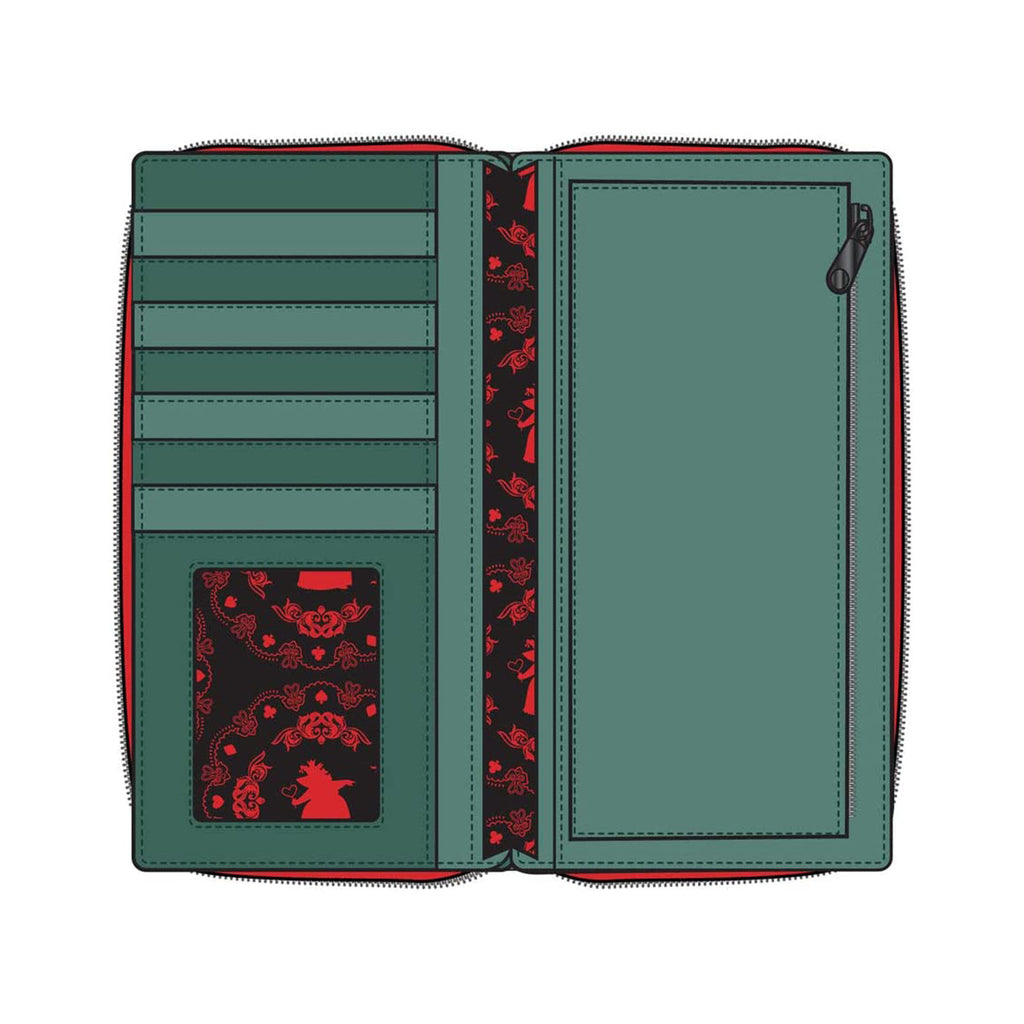 Loungefly Disney Villains Scene Series Queen Of Hearts Zip Around Wallet