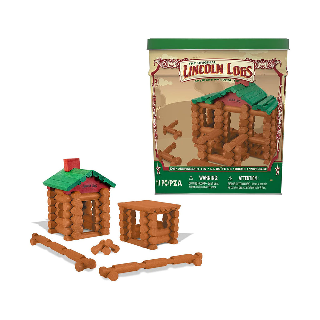K'Nex Lincoln Logs 100th Anniversary 111 Piece Wood Building Set - Radar Toys