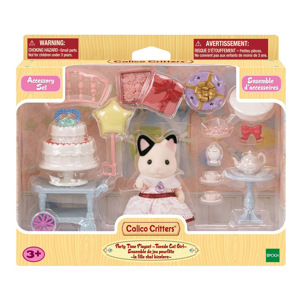 Calico Critters Party Time Lily Tuxedo Cat Figure Accessory Set - Radar Toys
