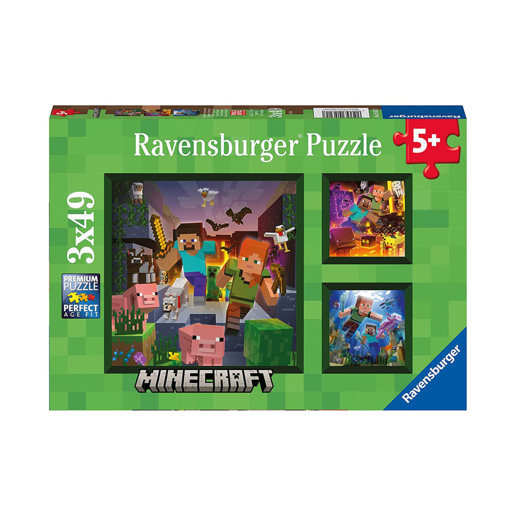 Ravensburger Minecraft Biomes 3 x 49 Puzzle