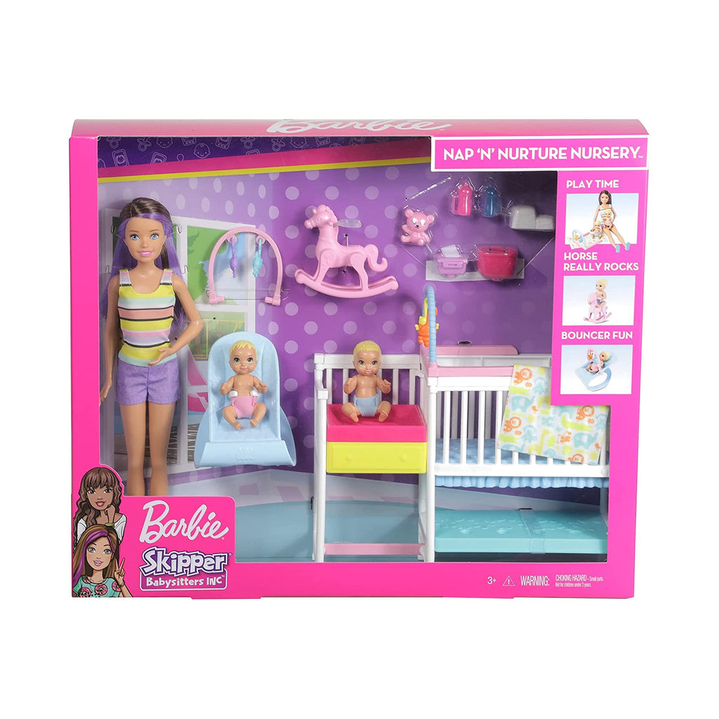 Barbie Skipper Babysitters Inc Nursery Brunette Doll Set
