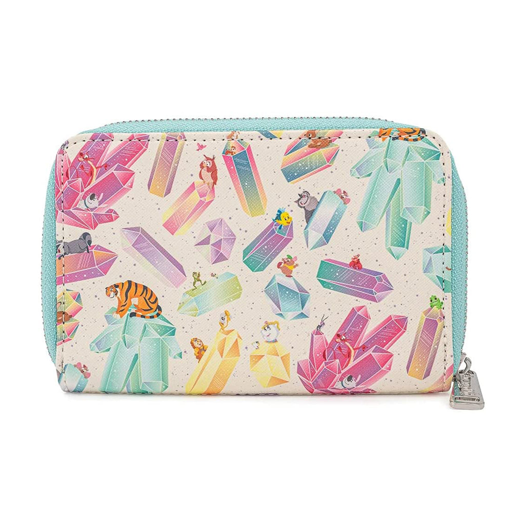 Loungefly Disney Crystal Sidekicks Characters  Zip Around Wallet