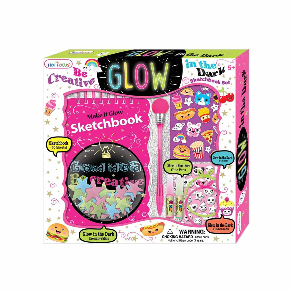 Hot Focus Glow In The Dark Sketchbook Set