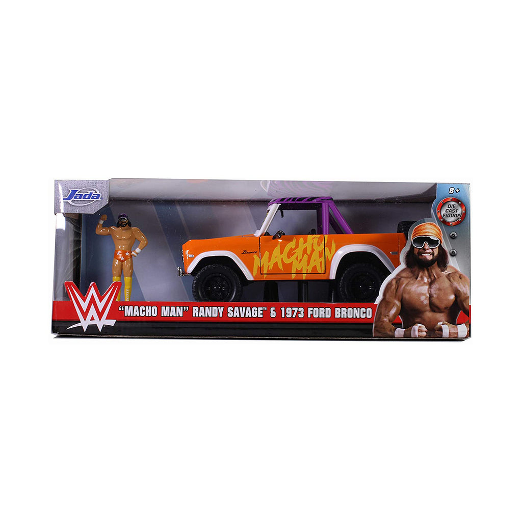 Jada Toys Macho Man Randy Savage And 1973 Ford Bronco 1:24 Diecast Set