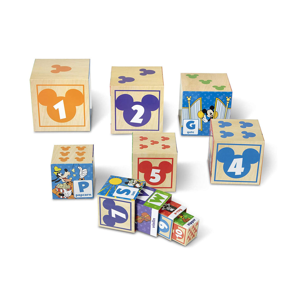 Melissa And Doug Disney Mickey Mouse ABC-123 Nesting And Stacking Blocks