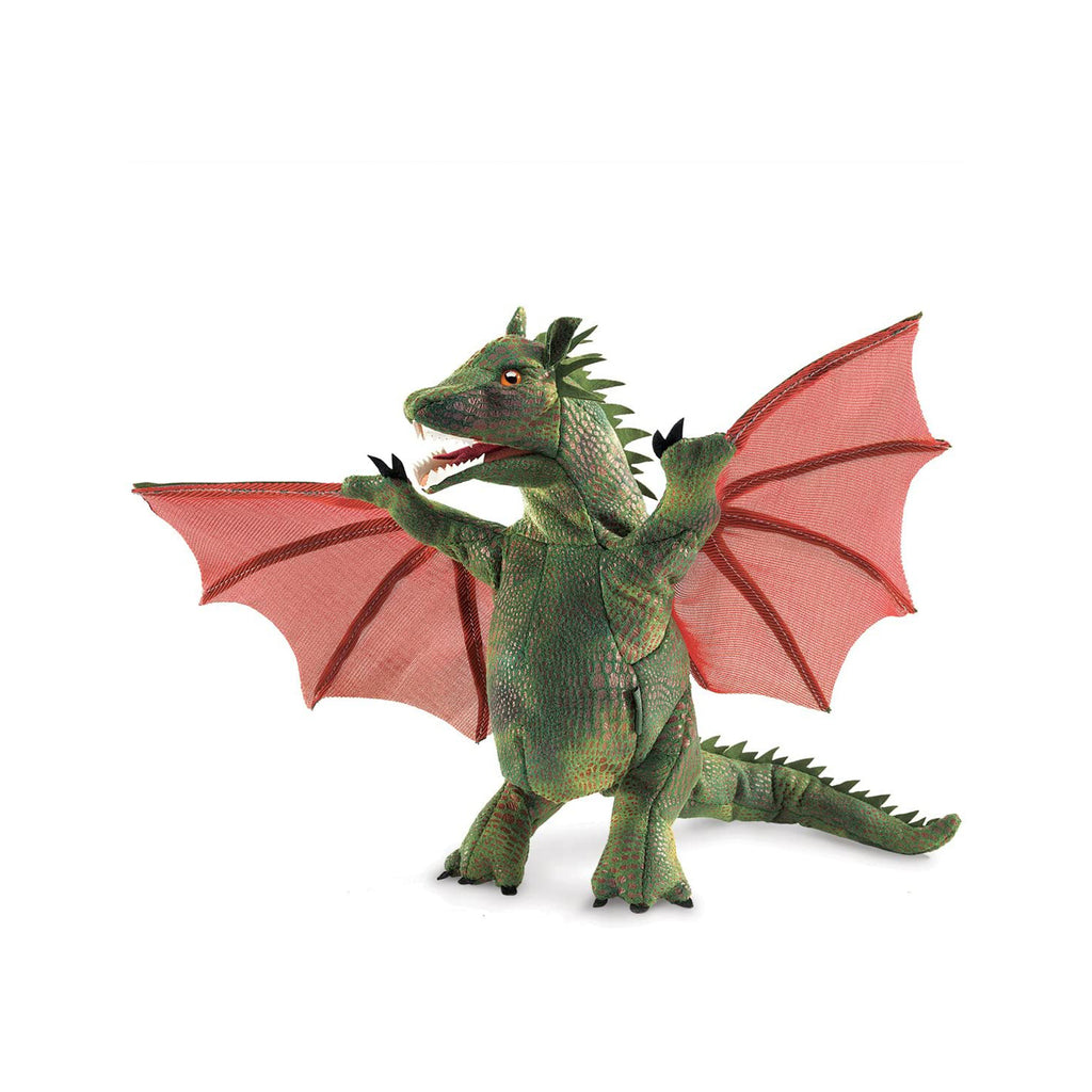 Folkmanis Winged Dragon Puppet Plush Figure