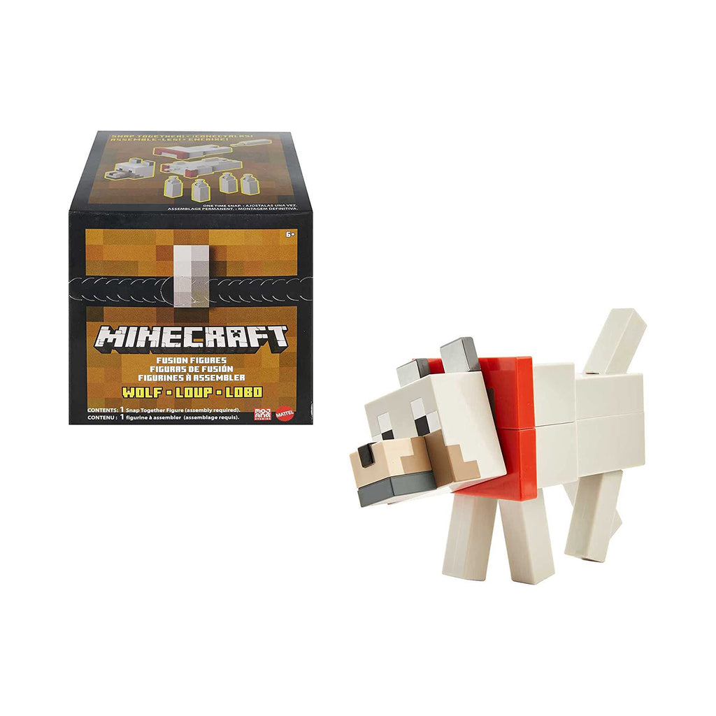 Minecraft Fusion Figure Wolf 7 Inch Action Figure Set