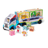 Melissa And Doug Paw Patrol Wooden ABC Block Truck Set - Radar Toys