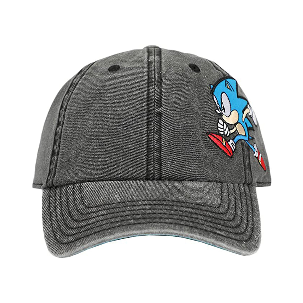 Sonic The Hedgehog Pigment Dye Side Art Snapback Hat