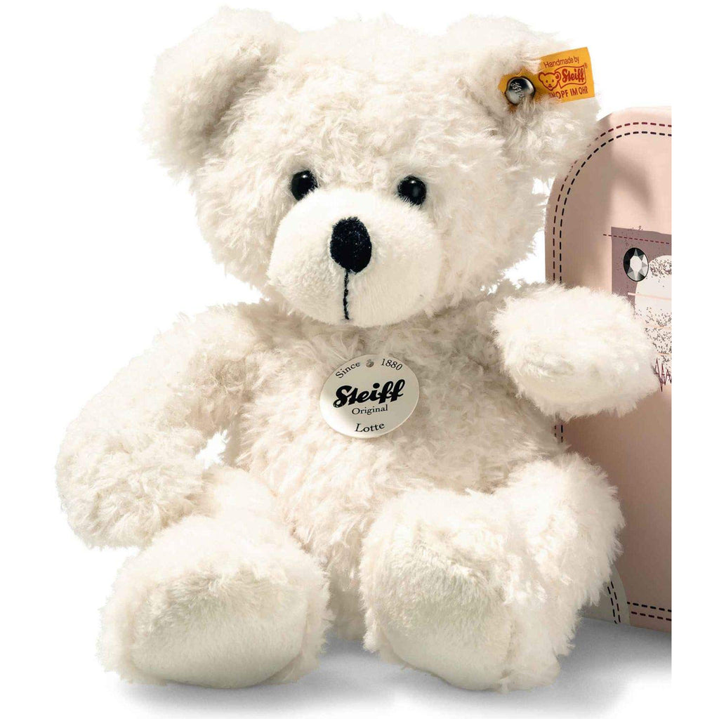 Steiff Lotte White Teddy Bear In Suitcase Figure