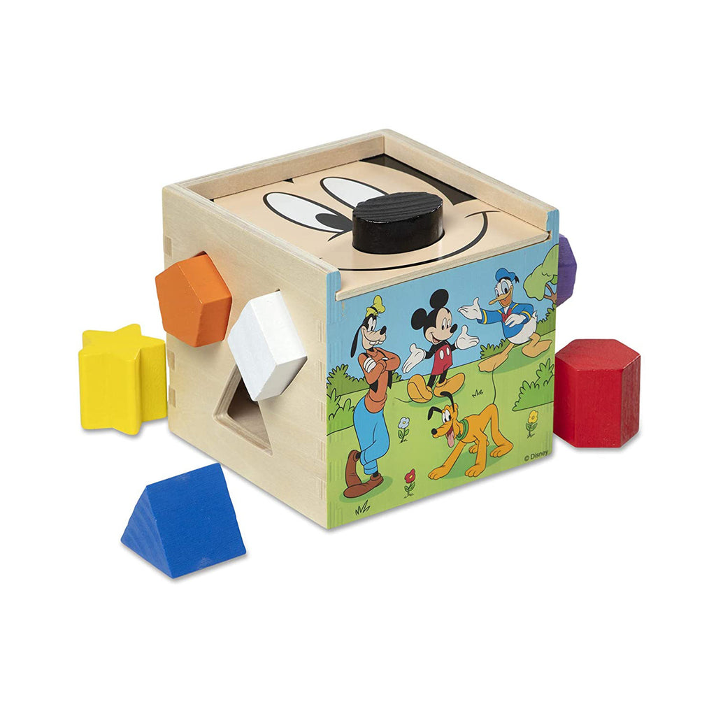 Melissa And Doug Disney Mickey And Friends Wooden Shape Sorting Cube - Radar Toys