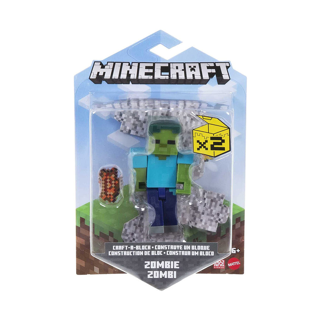 Minecraft Zombie 3.25 Craft-A-Block Action Figure Set