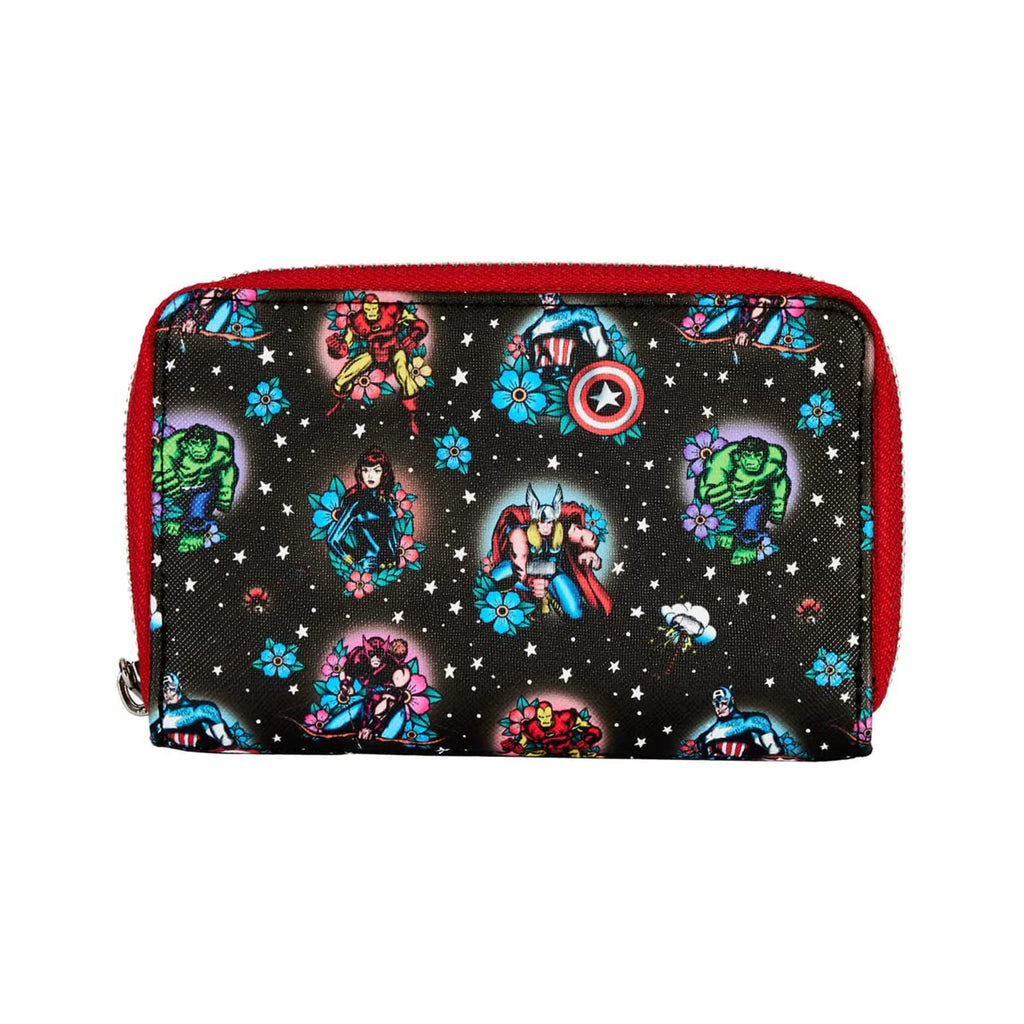 Loungefly Marvel Avengers Tattoo Zip Around Wallet