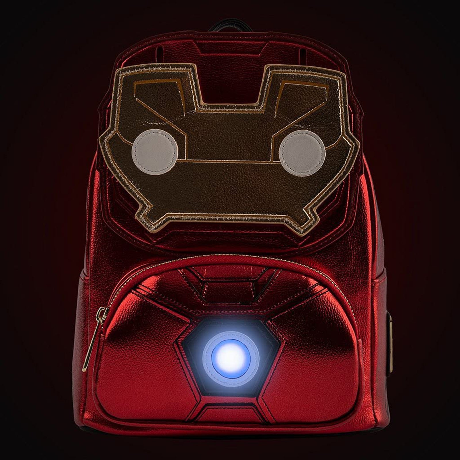 iron man 15th anniversary cosplay mini backpack Loungefly Marvel Iron Man Light Up Mini Backpack