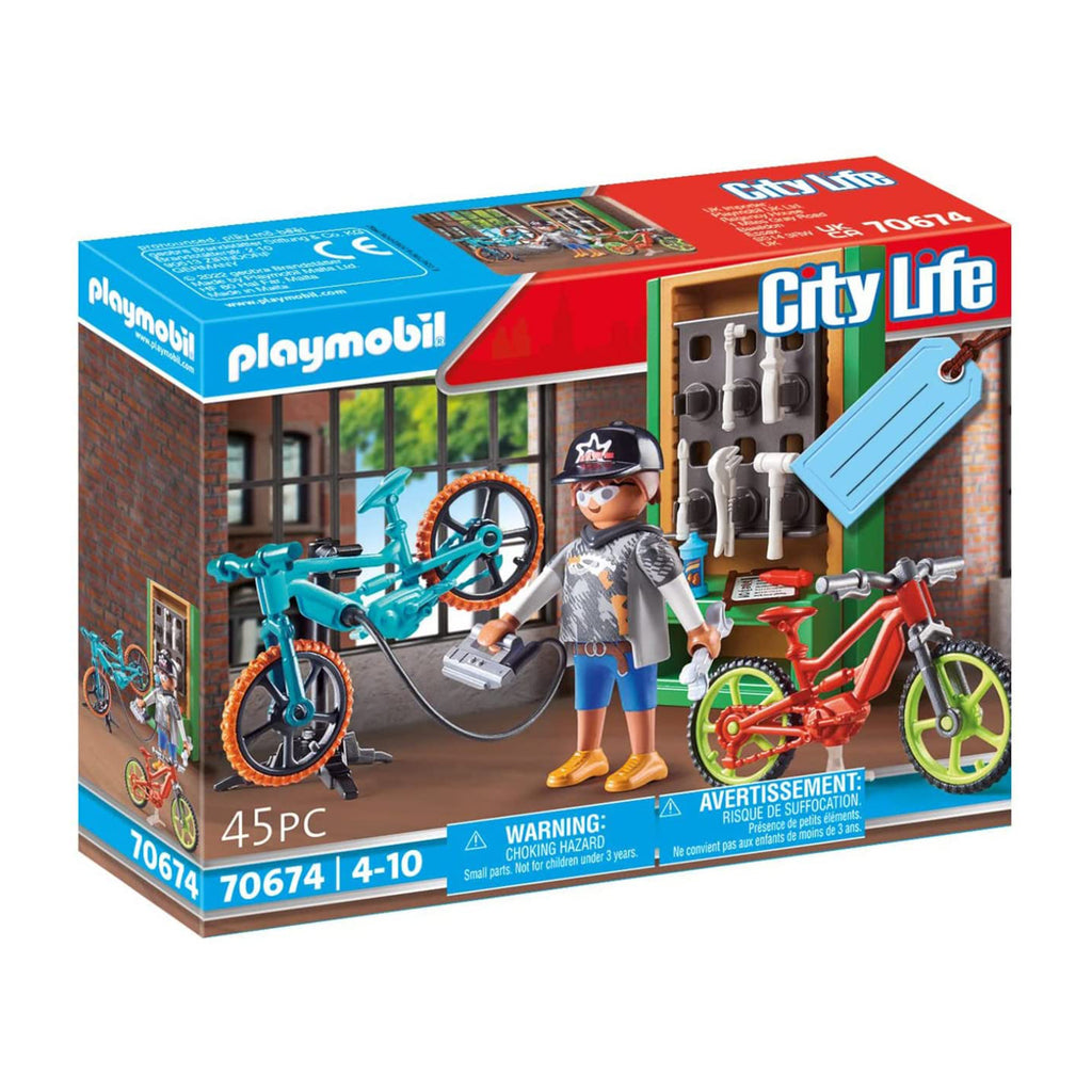 Playmobil City Life E-Bike Workshop Building Set 70674
