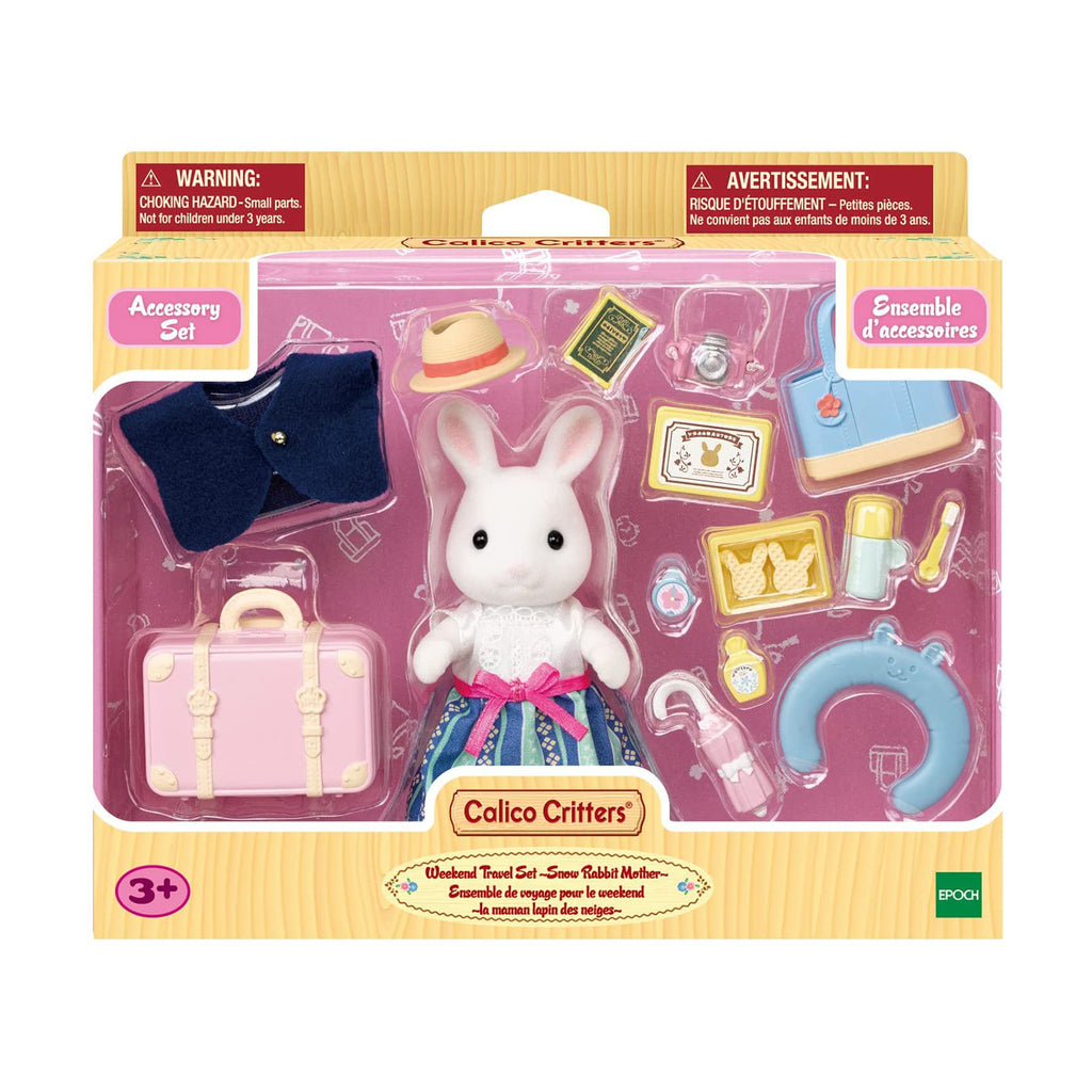 Calico Critters Weekend Travel Emilia Snow Rabbit Figure Accessory Set