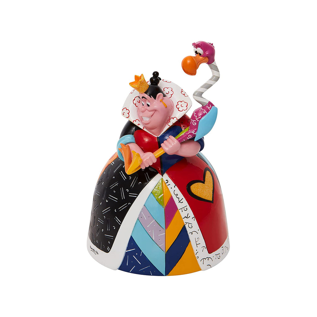 Enesco Disney Britto Alice In Wonderland Queen Of Hearts Holding Flamingo Mallet Figurine