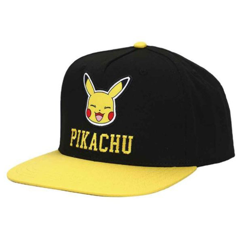 Bioworld Pokemon Pikachu Black Snapback Cap