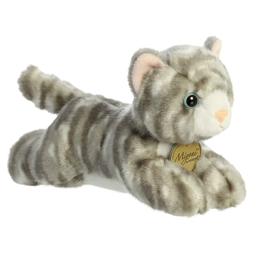 Aurora Miyoni Grey Tabby Cat 8 Inch Plush Figure