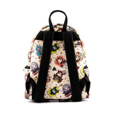 Loungefly Disney Villains Characters Tattoo All Over Print Mini Backpack - Radar Toys