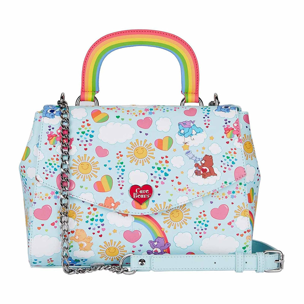 Loungefly Care Bears Rainbow Handle Crossbody Bag Purse