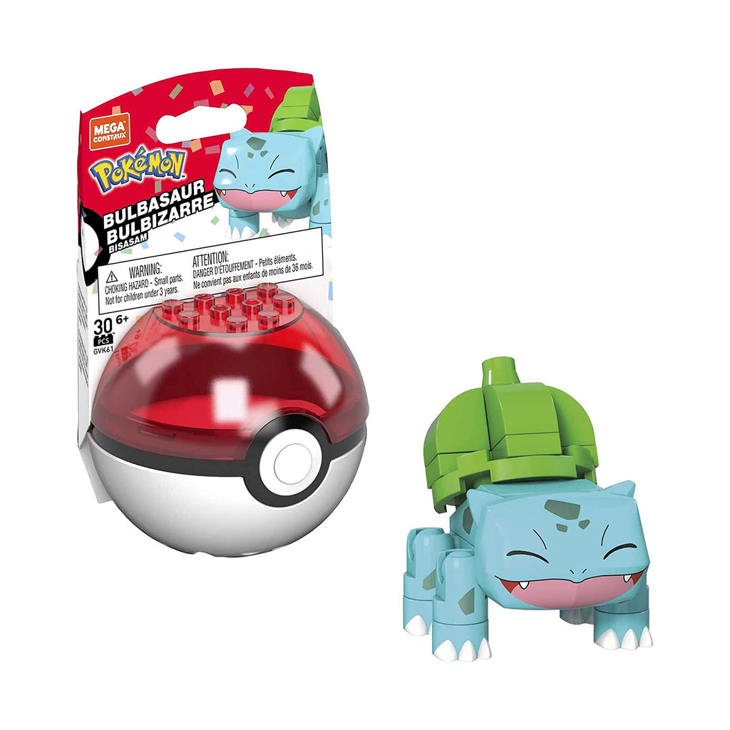 Mega Construx Pokemon Bulbasaur Poke Ball Building Set