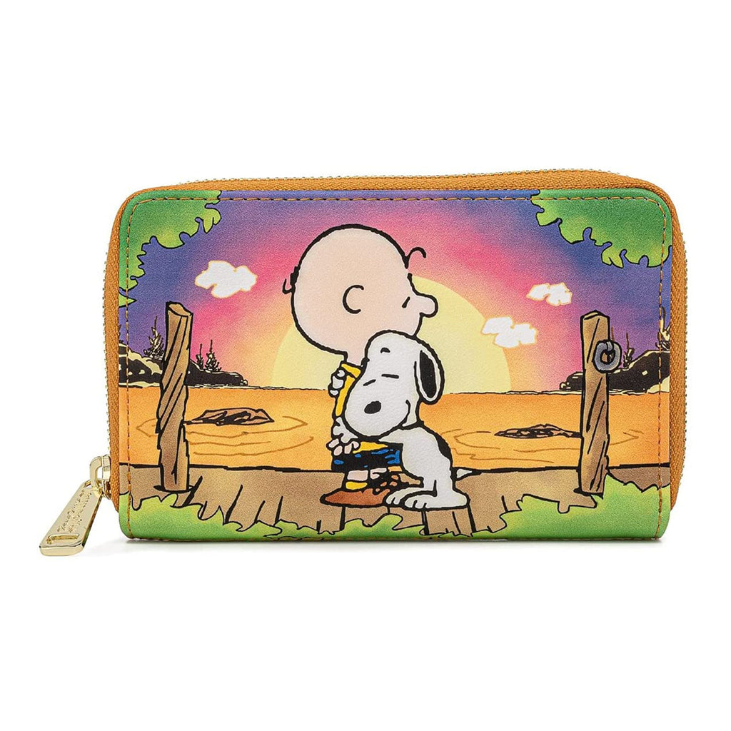 Loungefly Peanuts Charlie Brown And Snoopy Sunset Zip Around Wallet